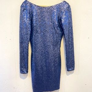 Dress The Population Blue Sequin Minidress (S)